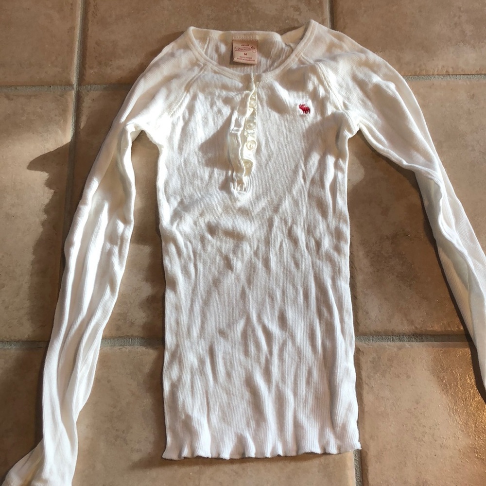 Abercrombie kids white button down